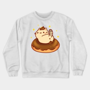 Cat Poo Chocolate Donut Crewneck Sweatshirt